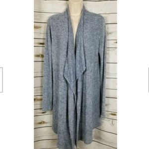 Shimera Blue Sweater Cardigan Wrap Waterfall Drape